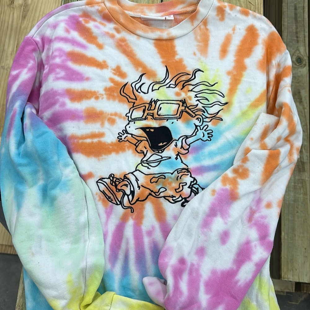 Nickelodeon tie dye chuckle sweatshirt